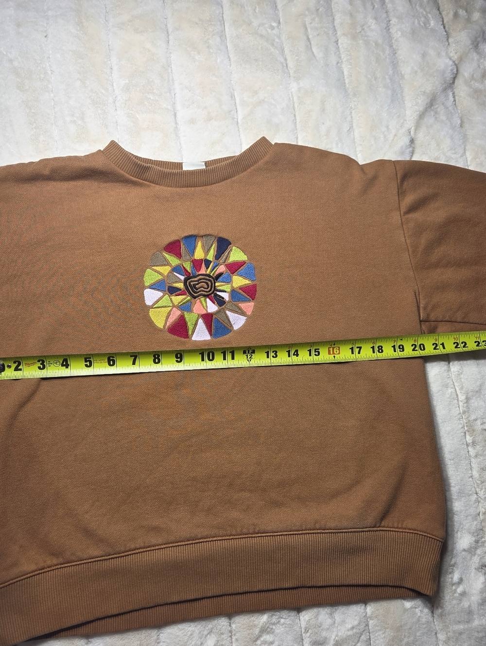 Vans Brown Crewneck with Multicolor Circular Graphic - Picture 4 of 7